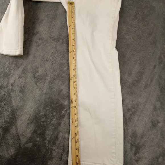 Mango Women's Cream High-Waist Straigh Jeans Size 4 - Picture 12 of 16